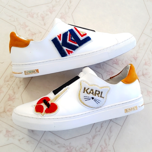 Karl Lagerfeld Shoes - Karl Lagerfeld Sneakers Shoes Comfy Slip On Colorful Karl Patch Paris Logo Shoes